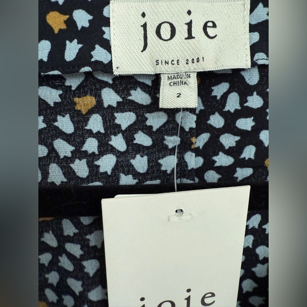 Joie Louise Faux Wrap Blouse in Navy. NWT, stunning design!! - Picture 12 of 14